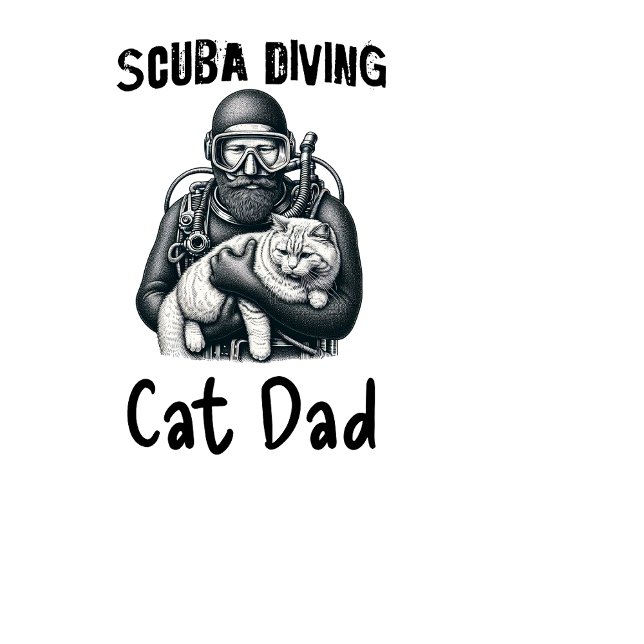 Scuba Diving Cat Dad T-Shirt (Creator Uploaded)