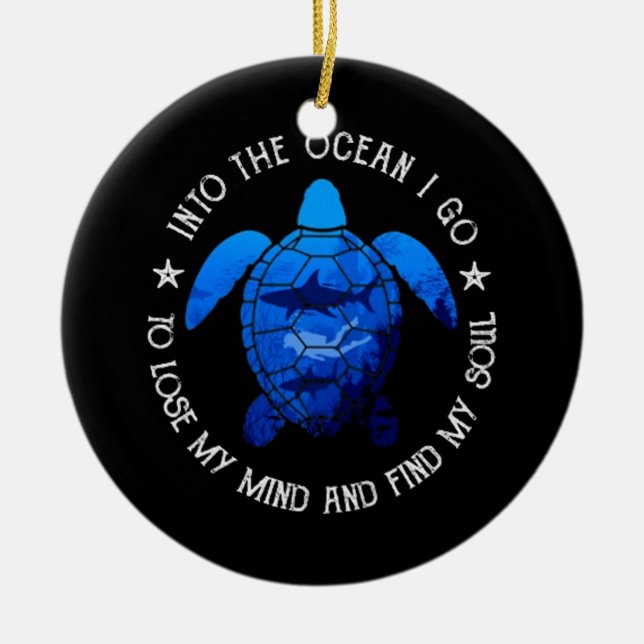 scuba diving ceramic ornament (Front)