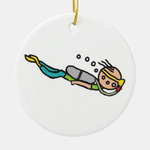 Scuba Diving Ceramic Ornament
