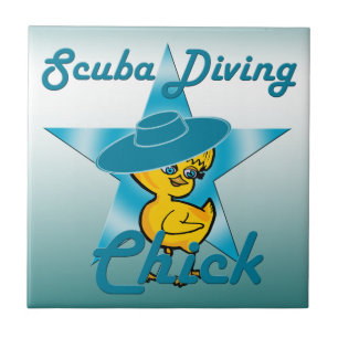 Scuba Diving Chick #7 Tile