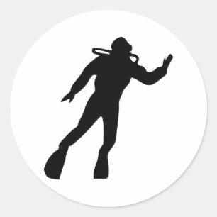 Scuba Diving Classic Round Sticker