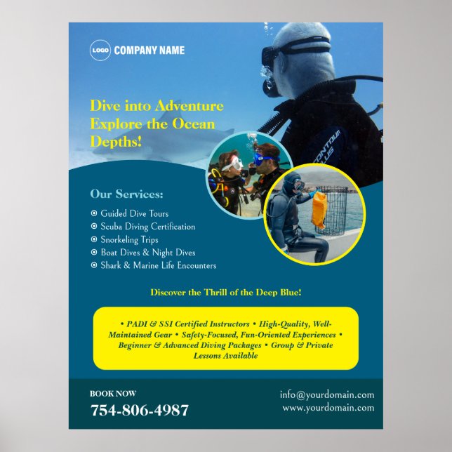 Scuba Diving Course Custom Poster (Front)