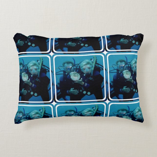 Scuba Diving Decorative Pillow (Front)
