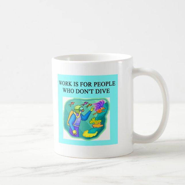scuba diving design coffee mug (Right)