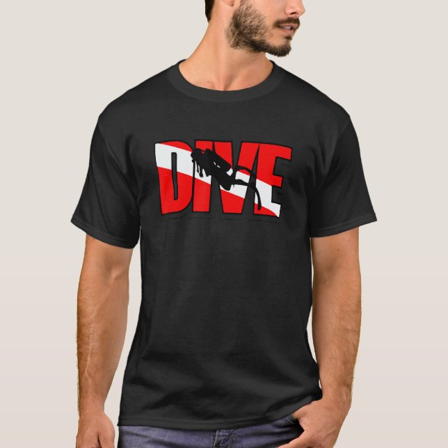 Scuba Diving -Dive Flag T-Shirt (Front)