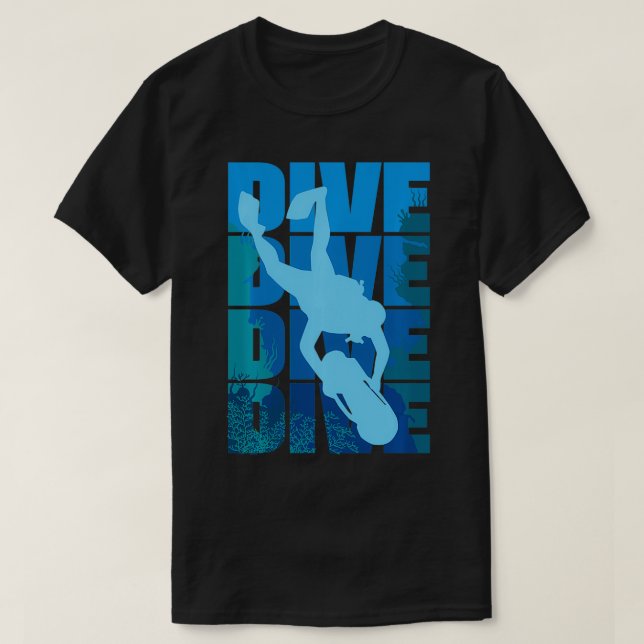 Scuba Diving Dive Scuba Diver  T-Shirt (Design Front)