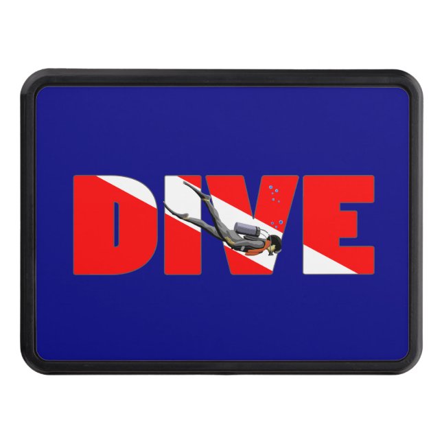 Scuba Diving DIVE Trailer Hitch Cover (Front)