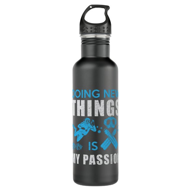 Scuba Diving Diver Funny Dive Slogan 710 Ml Water Bottle (Front)