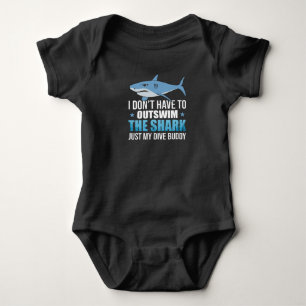 Scuba Diving Diver Shark Dive Ocean Baby Bodysuit