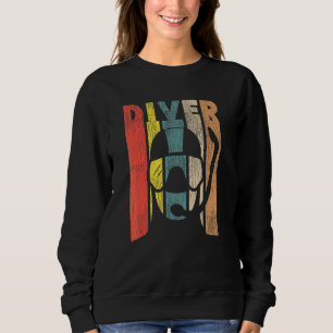 Scuba Diving Diver Vintage Retro Sweatshirt