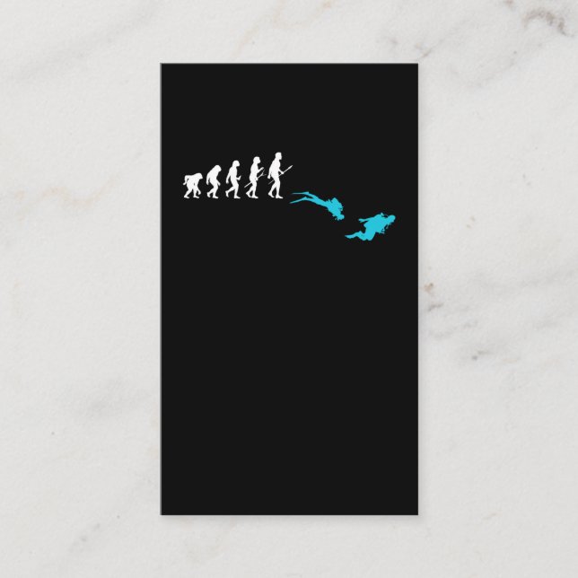 Scuba Diving Evolution Diver Business Card (Front)
