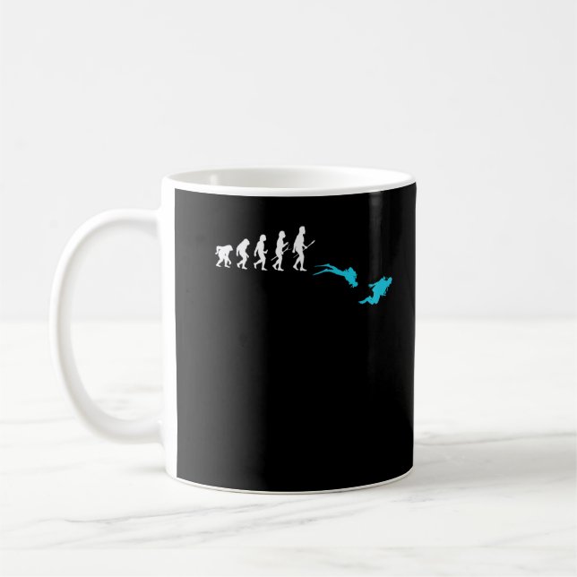 Scuba Diving Evolution Diver Coffee Mug (Left)