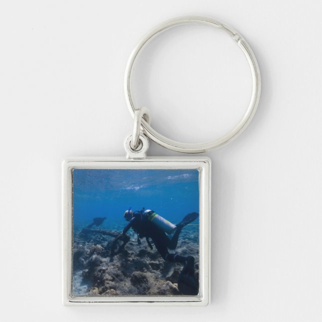 Scuba Diving Excavation Keychain (Front)