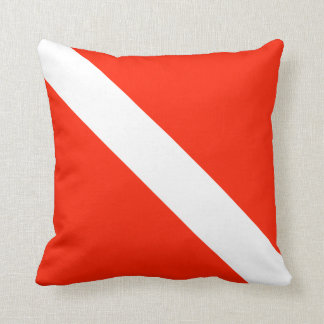 Scuba Diving Flag Throw Pillow