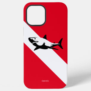 Scuba Diving Flag with Shark Personalized iPhone 12 Pro Max Case