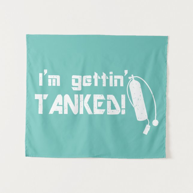 Scuba Diving Funny Quote Tapestry (Front (Horizontal))