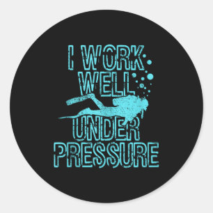 Scuba Diving - Funny Scuba Diver Gift Tank Top Classic Round Sticker