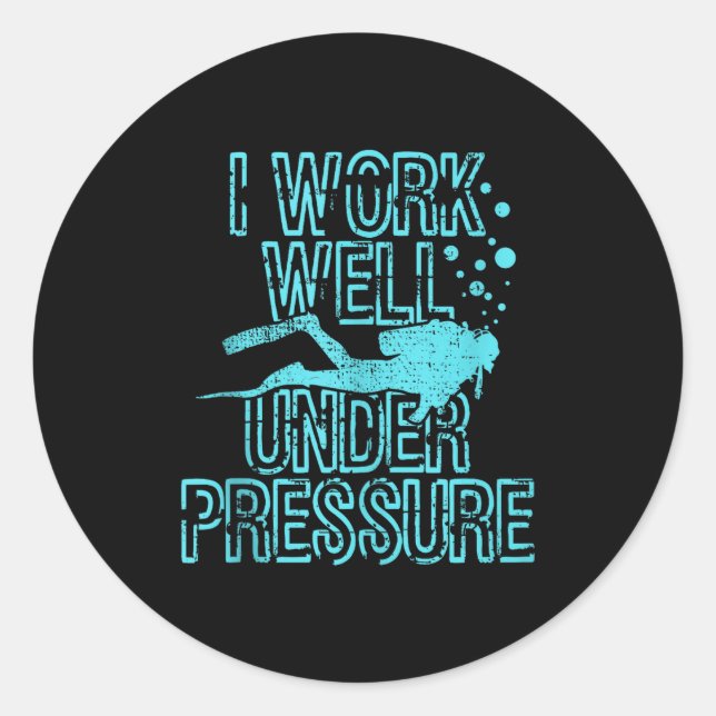Scuba Diving - Funny Scuba Diver Gift Tank Top  Classic Round Sticker (Front)