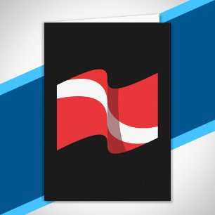 Scuba Diving Gift - Diver Down Flag - Scuba Diver Card