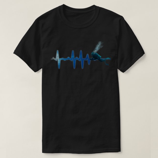 Scuba Diving Heart Beat Best Gift for Diver 4 T-Shirt (Design Front)