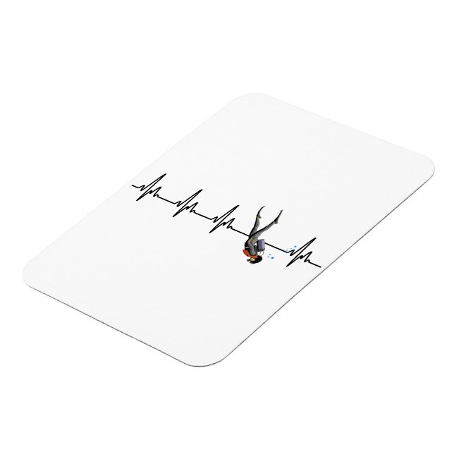 SCUBA Diving Heartbeat Magnet (Left Side)