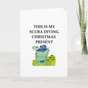 scuba diving holiday card