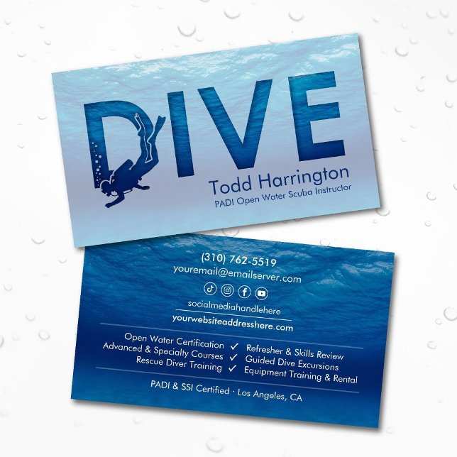 Scuba Diving Instructor Business Card (Creator Uploaded)