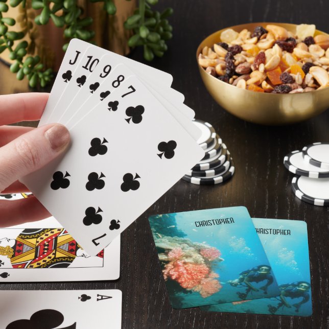Scuba Diving Personalized Playing Cards (In Situ)