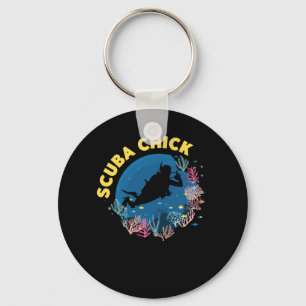 Scuba Diving Scuba Chick Keychain