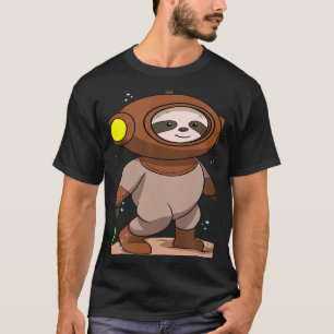 Scuba Diving Snorkeling Sloth Lazy Tired Dive Slee T-Shirt