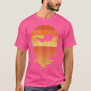 Scuba Diving Sunset 70S Scuba Diving T-Shirt