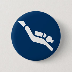 Scuba Diving Symbol Button