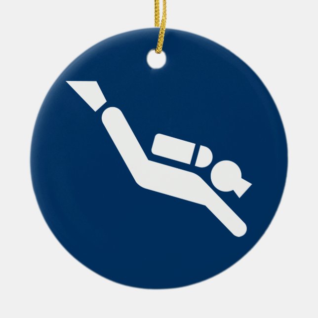 Scuba Diving Symbol Ornament (Front)