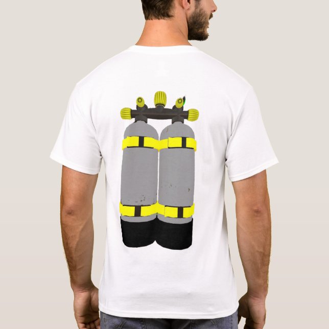 scuba diving tanks divers tshirt (Back)