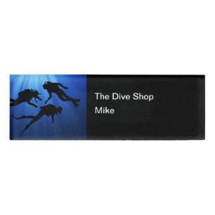 Scuba Diving Theme Name Tag