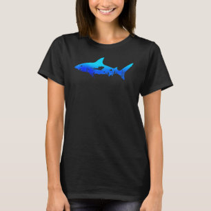 Scuba Diving Under Water Scuba Diver Shark Graphic T-Shirt
