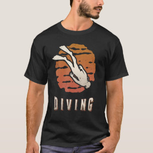 Scuba Diving Vintage Retro Classic Sunset Sport T-Shirt
