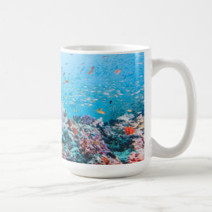 Scuba Diving With Colourful Reef And Coral Coffee Mug