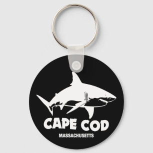 Scuba Diving With great White Sharks - Cape Cod Keychain