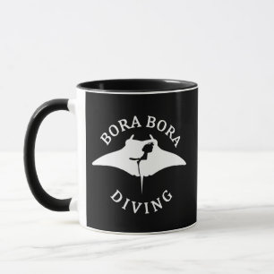 Scuba Diving With Manta Rays At Bora Bora Mug