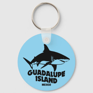Scuba Diving With Sharks Guadalupe Island Keychain