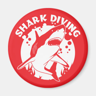Scuba Diving With Sharks Magnet