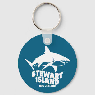 Scuba Diving With Sharks - Stewart Island Keychain