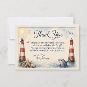 SCUBA Gear Future Diver Baby Shower Thank You Card