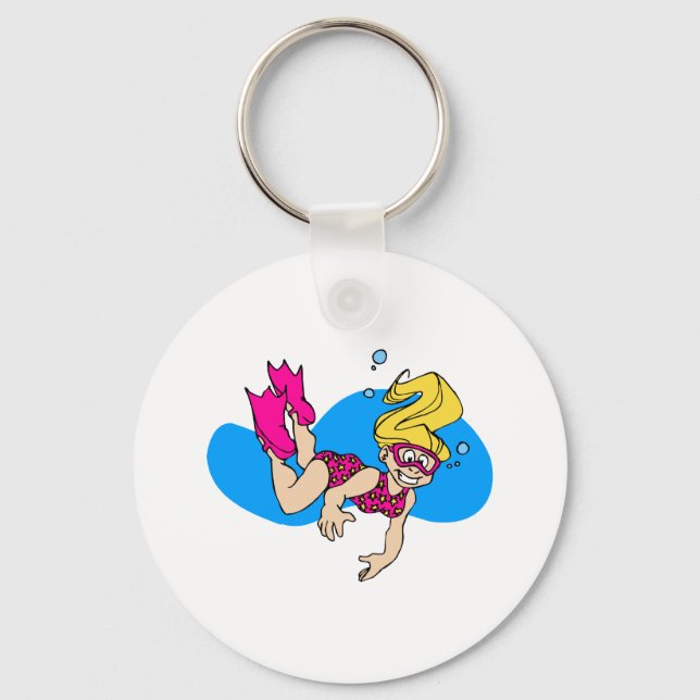 Scuba girl keychain (Front)