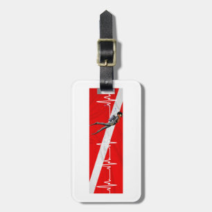 SCUBA Heartbeat Diving Luggage Tag