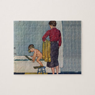Scuba in the Tub Jigsaw Puzzle