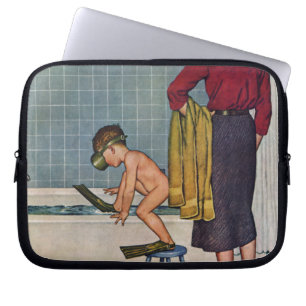 Scuba in the Tub Laptop Sleeve