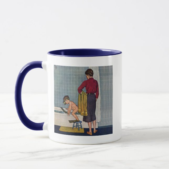 Scuba in the Tub Mug (Left)