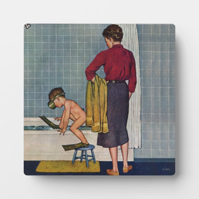 Scuba in the Tub Plaque (Front)